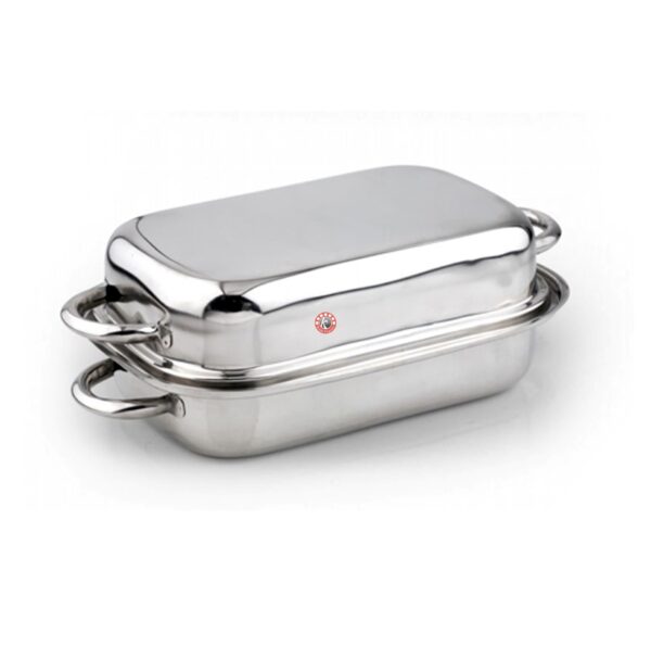 Semi Rectangular Double Roasting tin with handles