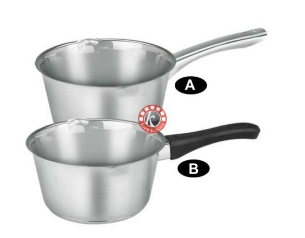 Encapsulated Conical Milk pan with two spouts