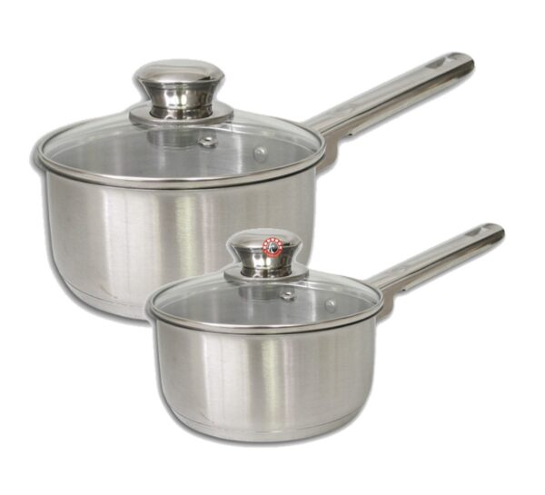 Encapsulated Regular Sauce Pan- riveted steel handle