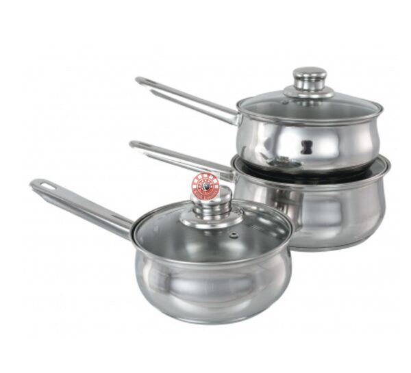 Encapsulated Belly  Sauce Pan - steel  handle