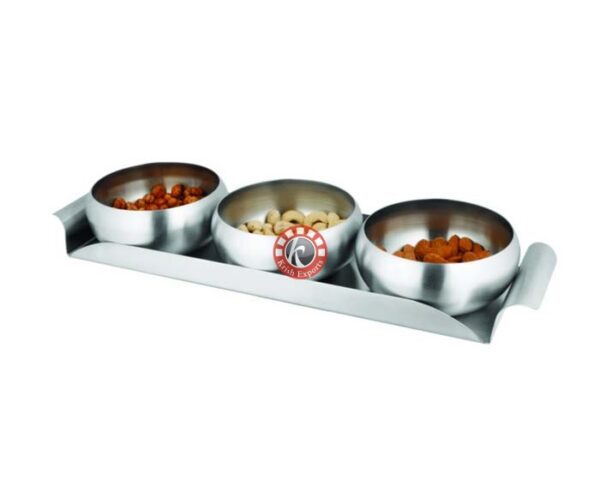 Round Bowl Snack Tray Set