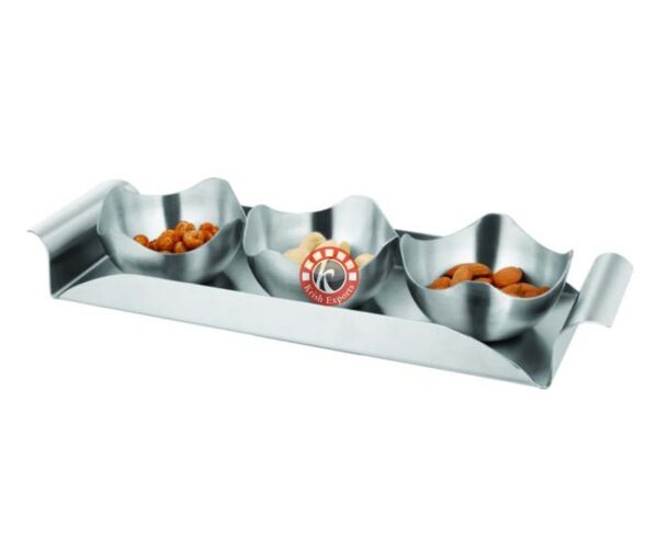 Five Petal Bowl Snack Tray Set