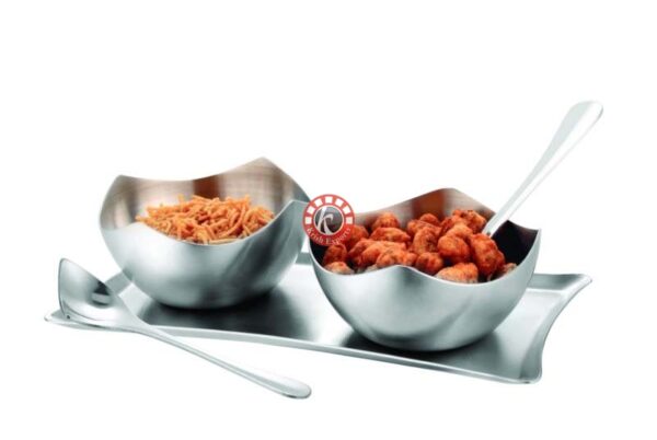 Four Petal Bowl Snack Tray Set- 2 pcs