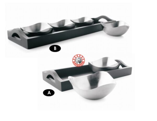 Opera Snack Tray Set with Wooden Stand