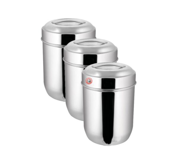 Apple Canister with Pull Back on Lid