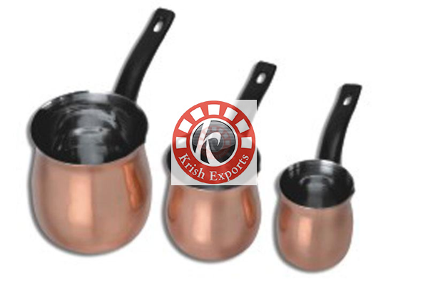 3 Pcs Full Copper Coffee Warmer with Bakelite Handle