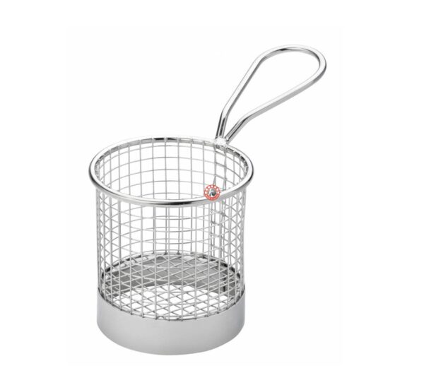 Mini Serving Basket - Round Steel Finish