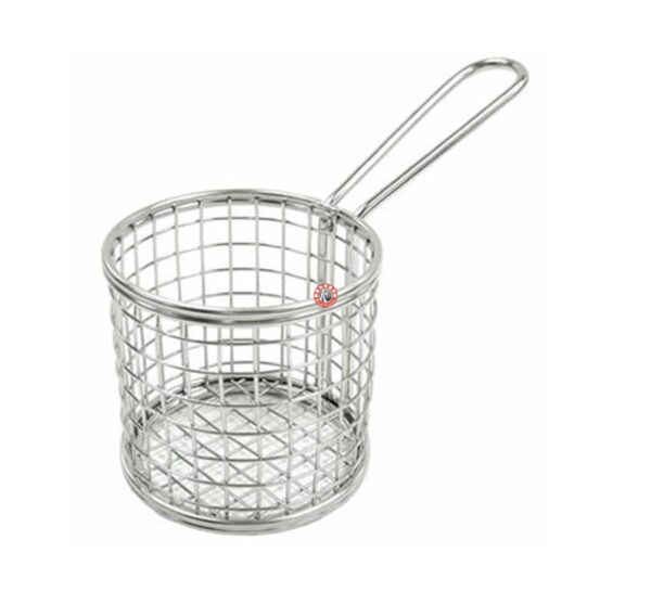 Mini Serving Basket - Round Mild Steel EP Finish