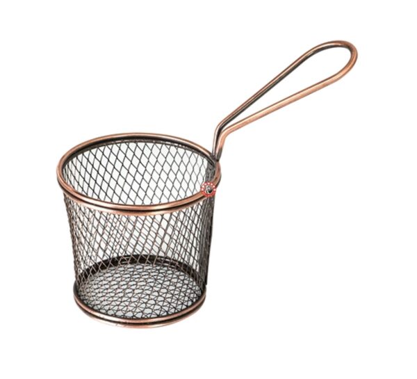 Mini Serving Basket Taper- Round Antique Finish