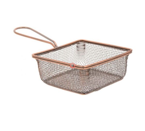 Mini Serving Basket - Square American Antique Finish