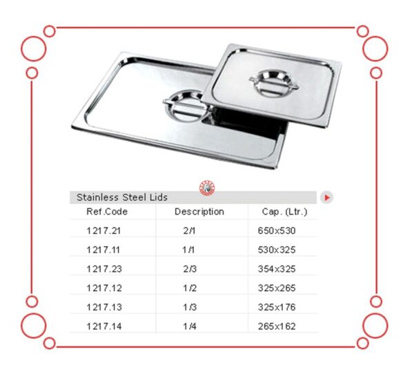 STAINLESS STEEL LIDS