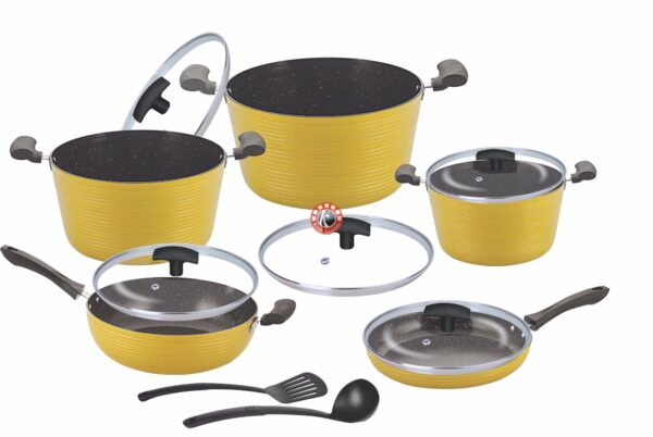 Ceramic Coated Taper Cookware Set - Eva